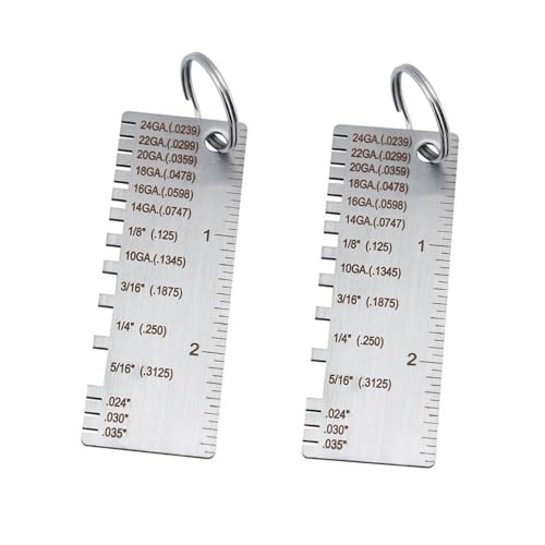 Calibrador para espesores de metal y alambre, 2 unidades miniatura 1