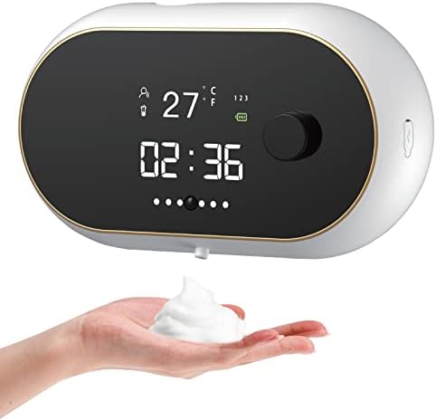 Automatic Soap Dispenser Foaming Hand Free Soap Dispenser Wall Mount Foam Soap Dispenser Touchless Soap Dispenser Smart Electric Wall Auto Dish Soap Dispenser for Bathroom, Kitchen, Commercial