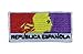 Gemelolandia | Toppe ricamata Termoadesiva Repubblica spagnola 6 x 3 cm | Patch Stickers Adesivi per Abiti, Giacche, Pantaloni, Camicie e Oggetti in Tessuto