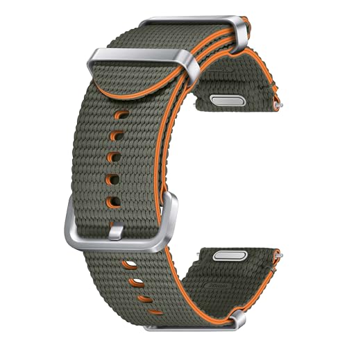 Image of SAMSUNG Galaxy Watch 7, 6, 5, 4 Series Athleisure Band, Nylon, Smartwatch Replacement Strap for Men and Women, One Click Attachment, Medium /Large, ET-SOL31LKEGUJ, Green