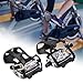 Menolana Exercise Bike Pedals with Toe Clip and Straps Anti Slip Portable 1/2 inch Spindle Indoor Cycling Pedal for Exercycle