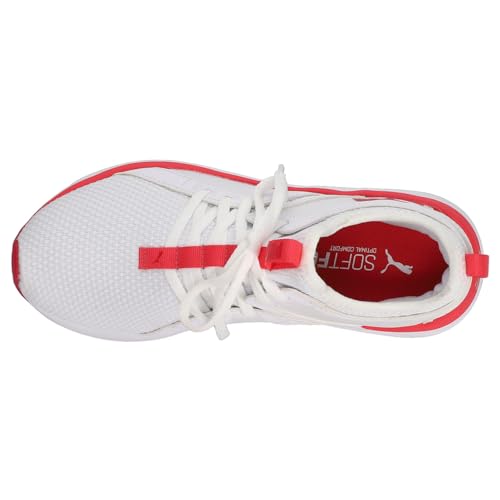 PUMA PUMA SOFTRIDE Sophia Running Shoe, White-Persian Red-Paradise Pink, 6 US Unisex Big Kid