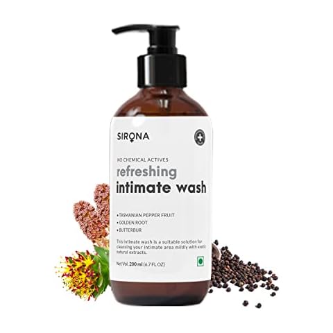 Sirona Natural Refreshing Feminine Wash - 6.7 Fl Oz(200 ml)| No Chemical, No Irritation, pH Balanced Intimate Wash, Helps to Reduce Odor and Itching Cover