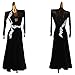 ZYDANC Black,M,Ballroom Dresses for Women Waltz Foxtrot Performance Costume Modern Dancing Outfit Standard Flamenco Practice Skirt
