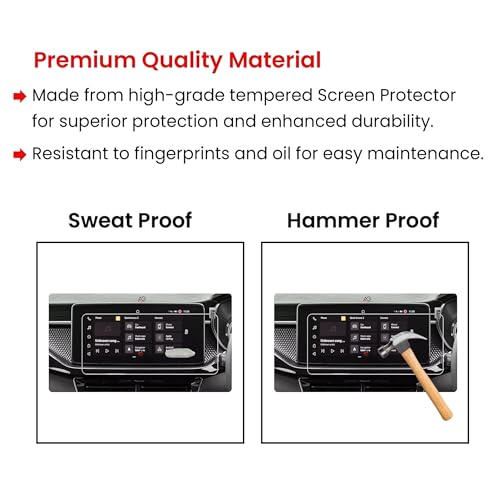 Image of 10-Inch Infotainment System Screen Protector For SKODA SLAVIA | Transparent & Durable Screen Guard Car Accessories | Breakproof & Smudge Resistant | Car Tempered Glass