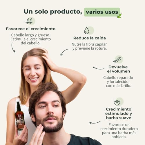 Miniatura 3 de Bionoble Aceite De Romero Para El Cabello Orgánico - Estimula Crecimiento Y Reduce Caída - Aceite Esencial De Romero Y Aceite De Ricino - Rosemary Oil Hair Growth - Botella De Vidrio Bomba - 200ml