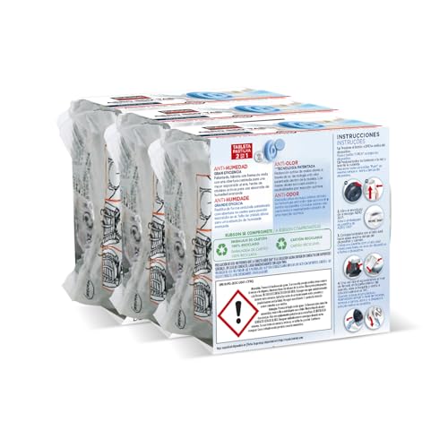 Miniatura 2 de Rubson Aero 360 Set De Tabletas De Recambio De Olor Neutro, Absorbe Humedad Y Neutraliza Malos Olores, Recambios Para Deshumidificador Recargable, 3 Tabletas De 450 G