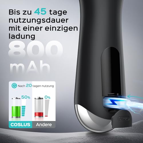 COSLUS Gesichtsreinigungsbürste Elektrische Gesichtsbürste Silikon Gesichtsreinigung: 2in1 rotierend und vibrierend patentierte tech-Automatic Schaumbildung-IPX7 wasserdicht für Männer Frauen-Schwarz