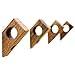 Produktbild Kardamov Studio Wandhaken Holz 45° 4 Stück | Handgemachte Kleiderhaken aus Eiche in Berlin | Modern Wand Dekor 8cm groß mit Loch für Anhänger