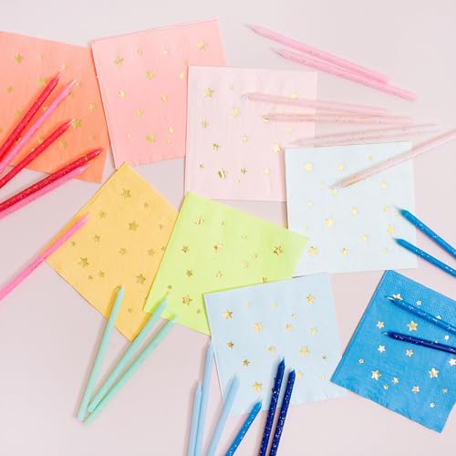 Meri Meri Glitter Birthday Candles (Pack of 24), 5.75\" Tall, Unscented Meri Meri Candles