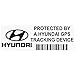 5 x pphyundaigpsblk GPS negro dispositivo de seguimiento de seguridad ventana pegatinas 87 x 30 mm-car, Van alarma Tracker