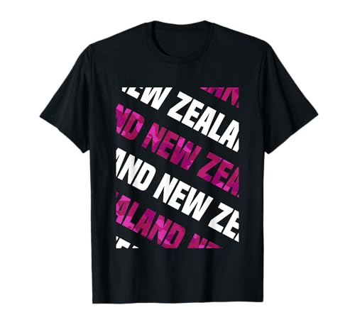 New Zealand Patrón De Camuflaje Rosa Camiseta