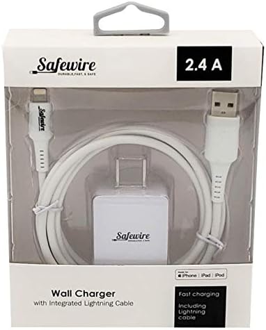 Apple Certified iPhone & iPad Charger - Ultra Durable 6ft Lightning to USB Cable and 12W USB Power Adapter Wall Plug for iPhone 14 13 12 11 Pro Max XS XR X 8 Plus 7 6S 6 5 iPad Mini Air iPod (White)