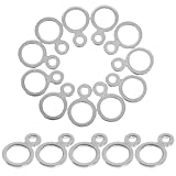 ELAYARD ステンレス製8字型ファスナークリップ 50個入り 釣りルアーアクセサリー ジギングリング ライン絡まり防止用ホールコネクタ 産業用