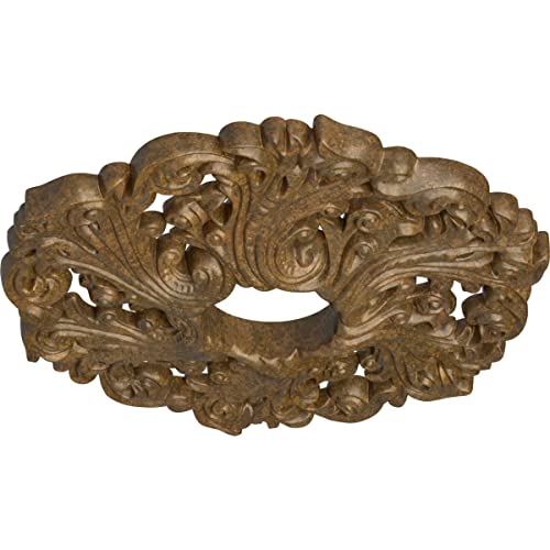 Image of Ekena Millwork CM19ORRZS Orrington Ceiling Medallion, Rubbed Bronze