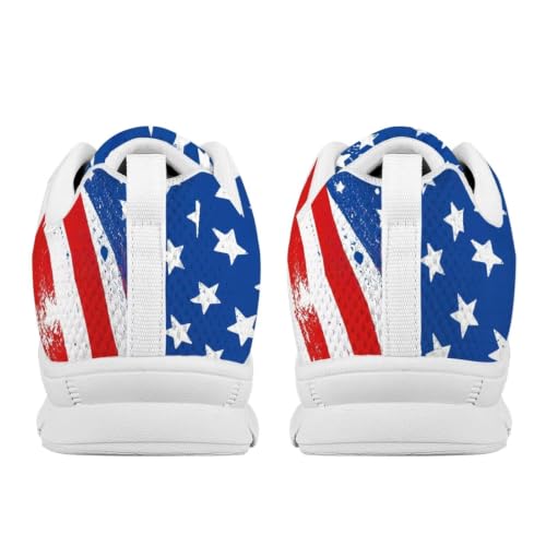 Image of GIFTPUZZ Mens Lace Up Athletic Trainers Running Sneakers Wedge Breathable Gym Lightweight Sports Tennis Shoes