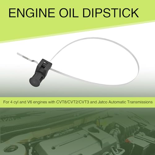 dawfall 1 PC Car Transmission Dipstick, Waterproof Metal Vehicle Engine Oil Level Indicator Dip Gauge Replacement, Universal Automotive Measuring Tool Accessories for Truck SUV Car (Black)
