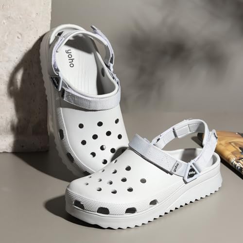 Image of YOHO Hacker Clogs for Men | Waterproof Monsoon Footwear & Rainy Shoes | Adjustable Strap Cushioned Sandals