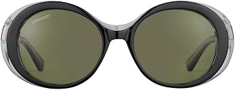 Serengeti クラシックサングラス, シャイニーブラック透明レイヤー/ミネラル偏光555nm。, One Size