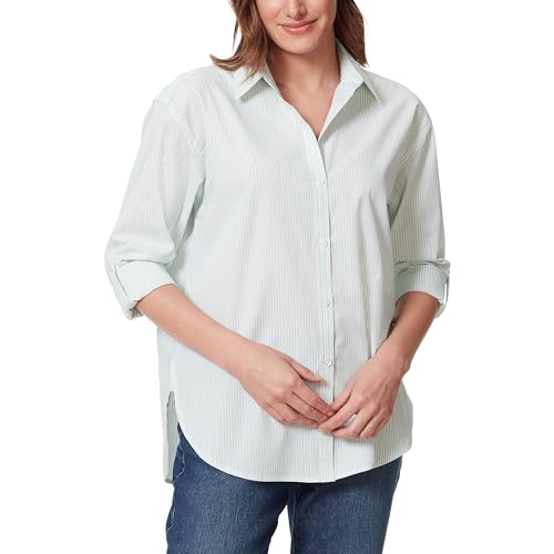 Image of Gloria Vanderbilt Women's Amanda Oversized Button Down Shirt with Roll-tab Sleeves