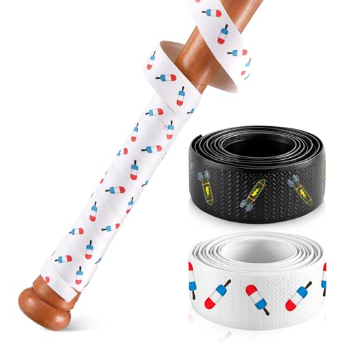Pushglossy 2 Pcs Bat Grip Tape Baseball Softball, Bomb, Colorful