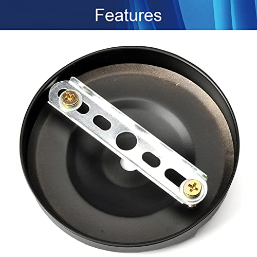 Aicosineg 3Pcs Round Ceiling Light Plate Pointed Base Chassis Disc Pendant Accessories Hardware For Home Improvement Pendant Lights Hanging Style Lighting Fixtures Black Tone 4.13X 0.91In(Dxh) #TOP2