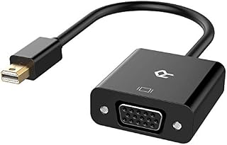 Rankie Mini DisplayPort (Mini DP) to VGA Adapter, 1080P Full HD Converter, Black