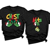 Christmas T Shirts, Fun Couple's Christmas T-shirts with Cheeky Prints, Chest and Nuts, Funny Shirts for Adults, Matching Xmas Graphic Tees, Humorous Holiday Outfits, Pack of 1 (Unisex Adult T-Shirt)