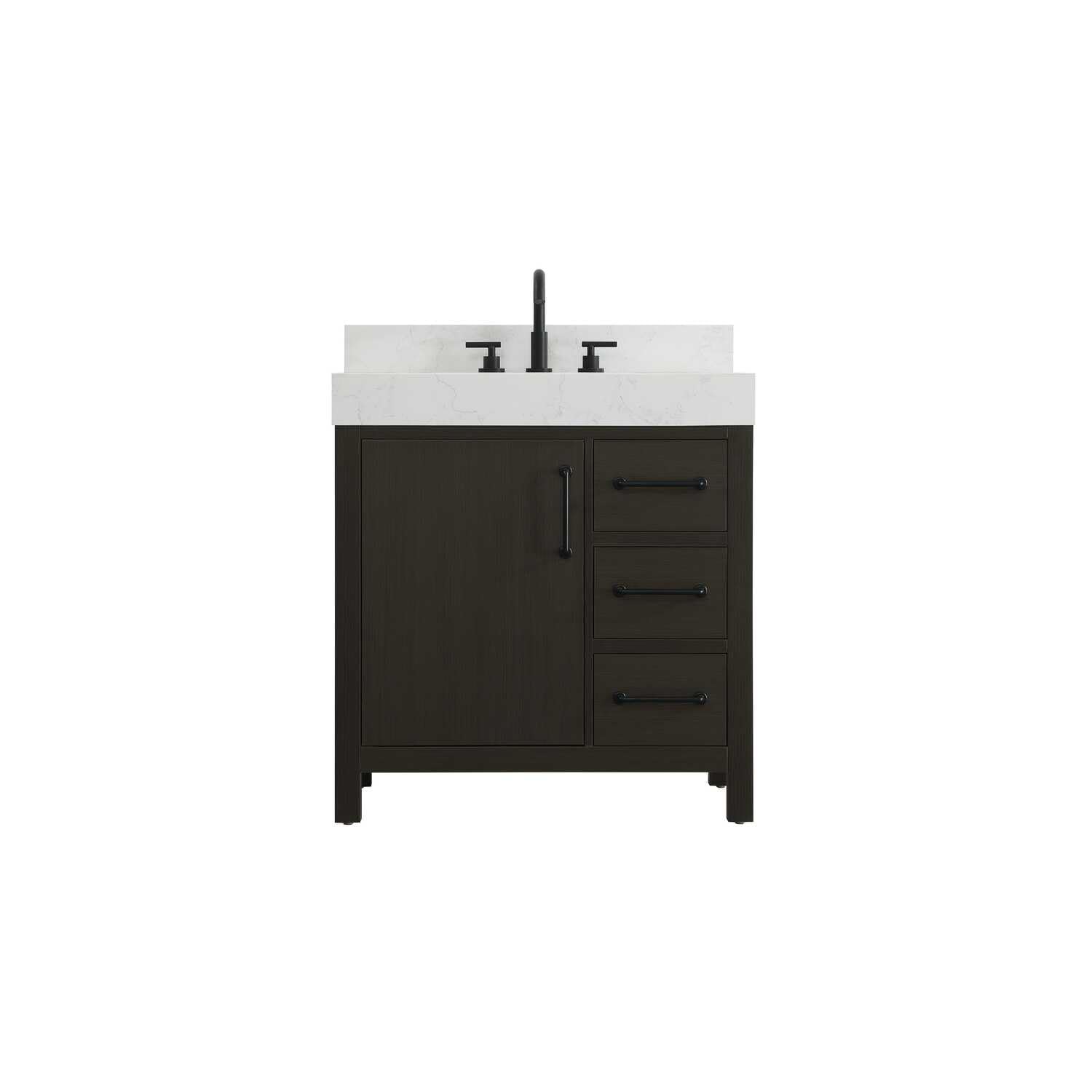 Elegant Kitchen and Bath 32" Single Bathroom Vanity in Mocha Brown by Elegant Lighting – unspecified, Wood, Mocha Brown, Model VF60632MMB-BS