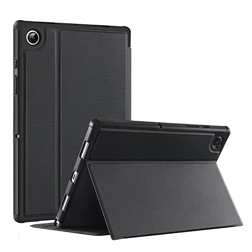 CoBak Case for Samsung Galaxy Tab A8 10.5 Inch 2022, Multi-Viewing Angles, All New PU Leather Smart Cover with Auto Sleep Wake Feature for Samsung Galaxy Tab A8 Tablet [SM-X200/X205/X207], Black