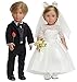 sweet dolly Doll Clothes Accesories Wedding Dress and Suit Set for American 18 inch Doll Boy and Girl