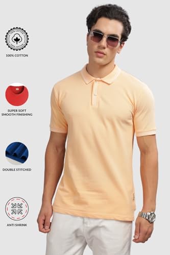 Image of ADRO Polo T Shirt for Men | Black Polo T-Shirt | 100% Cotton Polo Tshirt | Regular Fit Polo| Available in Plus Size Polo
