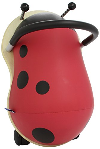Trotteur Wheely Bug en bois résistant avec assise rembourrée pour bébé