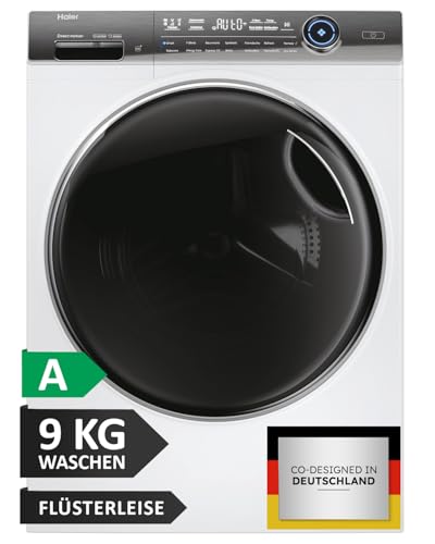 Haier Smarte Frontlader Waschmaschine 9kg I I-PRO SERIE 7 PLUS HW90-BD14979EU1 I Washing Machine mit A-Effizienz, 1.400 U/Min. & leisem Direktantrieb I App, Selbstreinigungssystem & Vollwasserschutz
