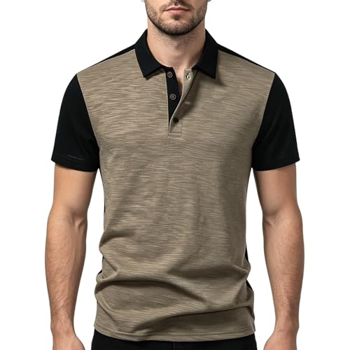 Polo Homme Manches Courtes en Pur Coton Peigné d'une Douceur Absolue