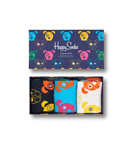 Happy Socks Colorful and Fun Mixed Dog Socks Gift Set for Men and Women Premium Cotton Socks 3 Pair Giftbox size (10-13) Happy Socks Colorful and Fun Mixed Dog Socks Gift Set for Men and Women Premium Cotton Socks 3 Pair Giftbox size (10-13)