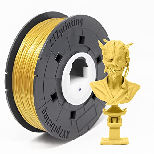 PLA 3D Printer Filament, XYZPrinting PLA Filament 1.75mm, Dimensional Accuracy +/- 0.02mm, 600g Spool (1.3lbs), 1.75mm, PLA Gold