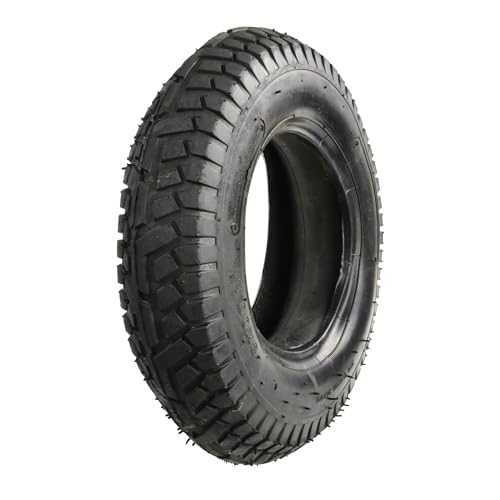 Garronda - Garronda Kit pneu 4.80/4.00-8 avec chambre à air, 6PR Ø 400 mm valve auto – rechange renforcé pour roue de brouette/chariot, traction et stabilité sur terrains irréguliers GD-0164, Noir