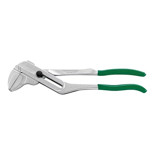 Stahlwille 65735250 PowerGrip - Llave de alicates con junta de caja, ajuste rápido, longitud 9.961 in, apertura máxima de mandíbula 1.811 in, cabeza