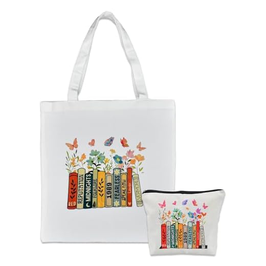 ADERTOS Bolsa de Tela Personalizada Con Bolsa Pequeña de Lona, Tote Bag de Algodón Reutilizable para Trabajar, Compras, Escuela (37*33*26CM)