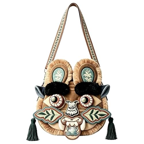 Sac à main brodé du patrimoine culturel tête de tigre, le cadeau artisanal idéal