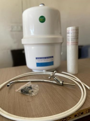 RO Water Storage Tank, Reverse Osmosis Water Pressure Tank, Stylish Faucet, White Colour, PUREONE PP Spun Pipe