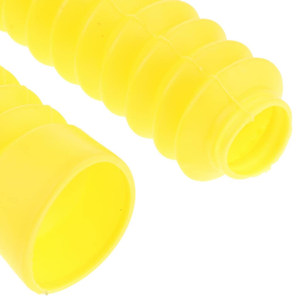 2 Piezas Cubierta de Polvo de Horquilla Delantera Fuelle para Amortiguador Frontal Protección Contra Polvo Material Elástico Adecuado para Reparación, Amarillo