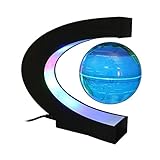 Senders Floating Globe with LED Lights C Shape Magnetic Levitation Floating Globe World Map for Desk...