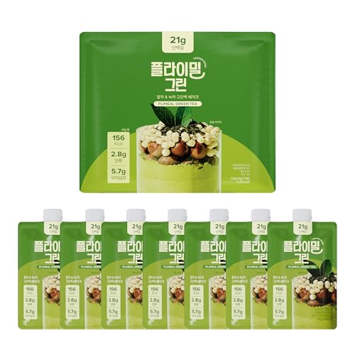 Green Tea Matcha Protein Shake, 21g Protein, Low Sugar, Keto-Friendly Meal Replacement Shake, 1.59oz, 7packs, With Crunchy Protein Crisps