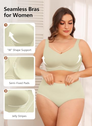 Image of Xcutting Jelly Bras for Women No Underwire Full Coverage Plus Size Support