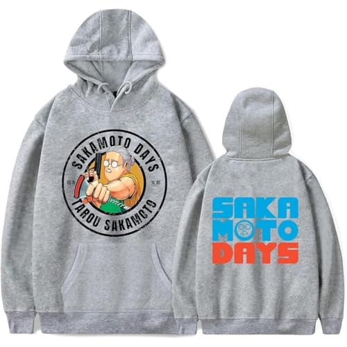 BUIWOT Sudadera con Capucha Estampado Cordón Sudadera Anime Sakamoto Days Cosplay Pareja Capucha Moda Casual Manga Larga-Grey||x_l BUIWOT Sudadera con Capucha Estampado Cordón Sudadera Anime Sakamoto Days Cosplay Pareja Capucha Moda Casual Manga Larga-Grey||x_l