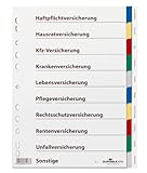 Teilung (Taben): 1-10 Durable Blanko-Register aus PP, 10-teilig, Universallochung, 25 Stück, farbiger Verlauf, grau, 674127