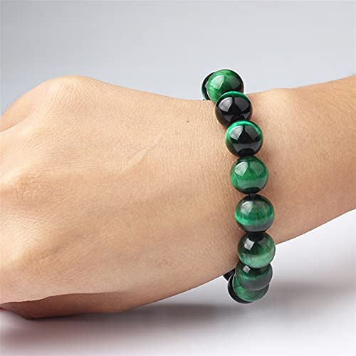 Bracelet oeil de tigre coloré en pierres naturelles pour homme et femme - 2