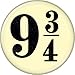 Ata-Boy Harry Potter Hogwarts 9 3/4 1.25" Collectible Pin-Back Button